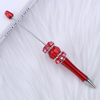 DIY rose mermaid bead pen, creative flower patch beaded ballpoint pen romantic mermaid plastic pen wholesale
