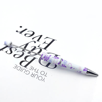 DIY printing pattern bead pen creative leopard print floral cow bead pen cross-border beadedpen spot wholesale