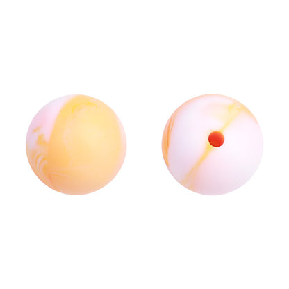 15mm Sweet Candy Color Silicone Beads Handmade Beaded Necklace Bracelet Accessories Food Grade Mixed Color Silicone Loose Beads Wholesale