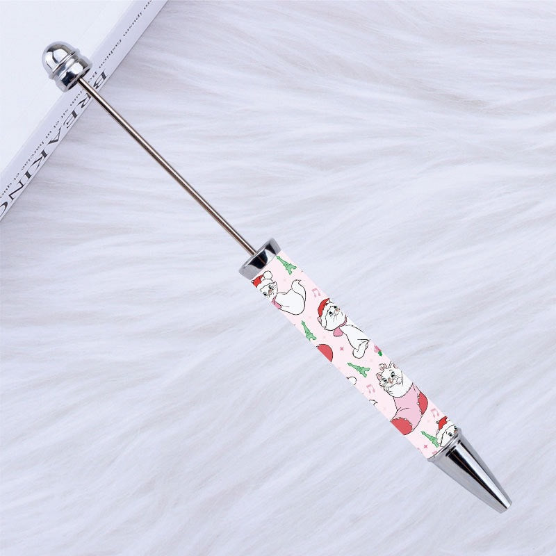 New Style DIY Plastic Beadable Pens with Cartoon Prints