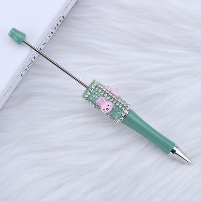 DIY big white rabbit sugar bead pen, cute rabbit dream rabbit dream bead round bead pen manufacturer wholesale