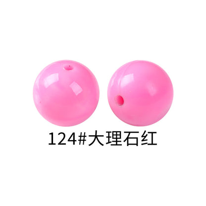 15mm Spot Glossy Silicone Beads Round Loose Beads DIY Jewelry Smooth Oil Injection Silicone Beads Mixed Color Beads