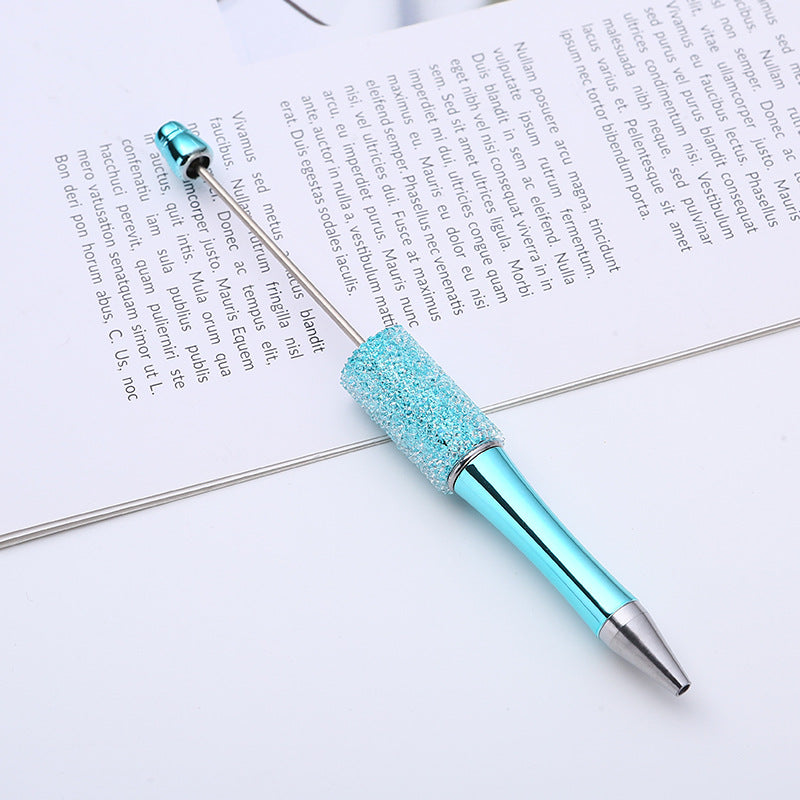 Electroplated sugar drill bead pen, new DIY spinning ballpoint pen, manual patch Gypsy star drill pen manufacturer wholesale