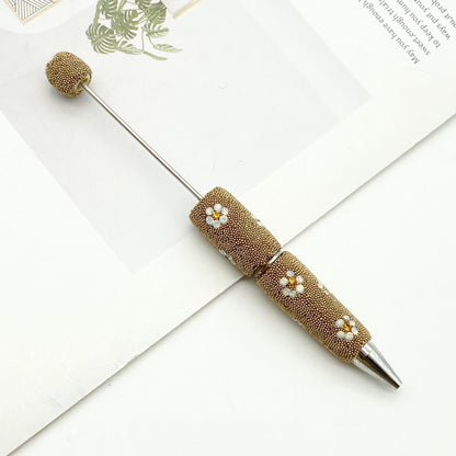 The new daisy full diamond bead pen, purely handmade DIY creative full diamond pen, daisy shape business gift pen is in stock.