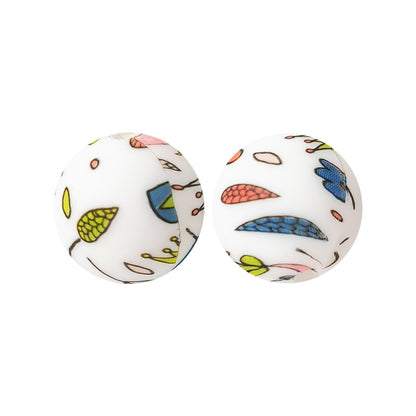 15mm Silicone Beads Water Transfer Beads DIY Jewelry Bead Pen Loose Beads Wholesale #151-200