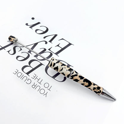 DIY printing pattern bead pen creative leopard print floral cow bead pen cross-border beadedpen spot wholesale