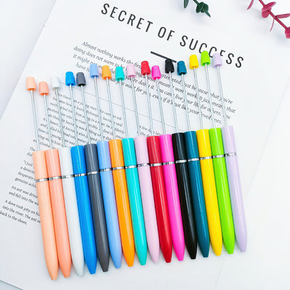 Long bead pen DIY handmade beaded plastic ballpoint pen, creative and personalized long bead string gift pen wholesale