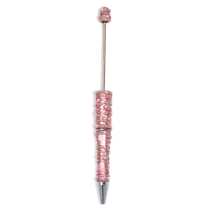 New DIY diamond-set Christmas colorful bead pen broken diamond full diamond ballpoint pen colored cartoon heavy industry cute pen