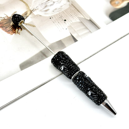Halloween full diamond bead pen DIY skeleton pumpkin ghost series beaded ballpoint pen creative dark heavy pen