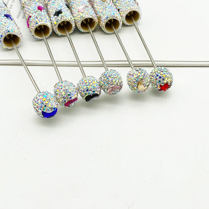 DIY cute star moon bead pen, colorful full diamond wear beads ballpoint pen cross-border explosion cute pen wholesale