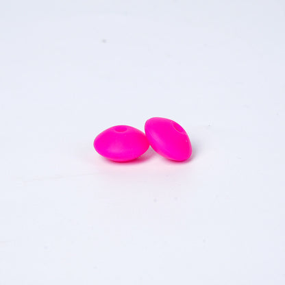 Spot Silicone Beads European and American Jewelry 12mm Small Beads DIY Necklace Beaded Oval Lentil Loose Beads Wholesale #51-100