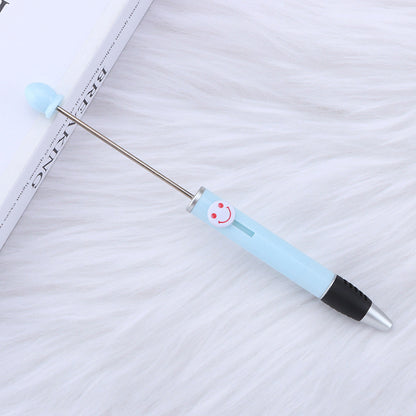 DIY bead pen happy smiley face expression plastic ballpoint pen, advertising gift pen can print logo spot wholesale