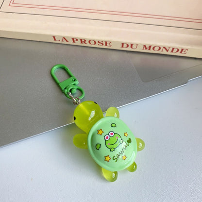 Cute Sanrio printed turtle keychain ins girlfriend schoolbag bag gift pendant car key pendant