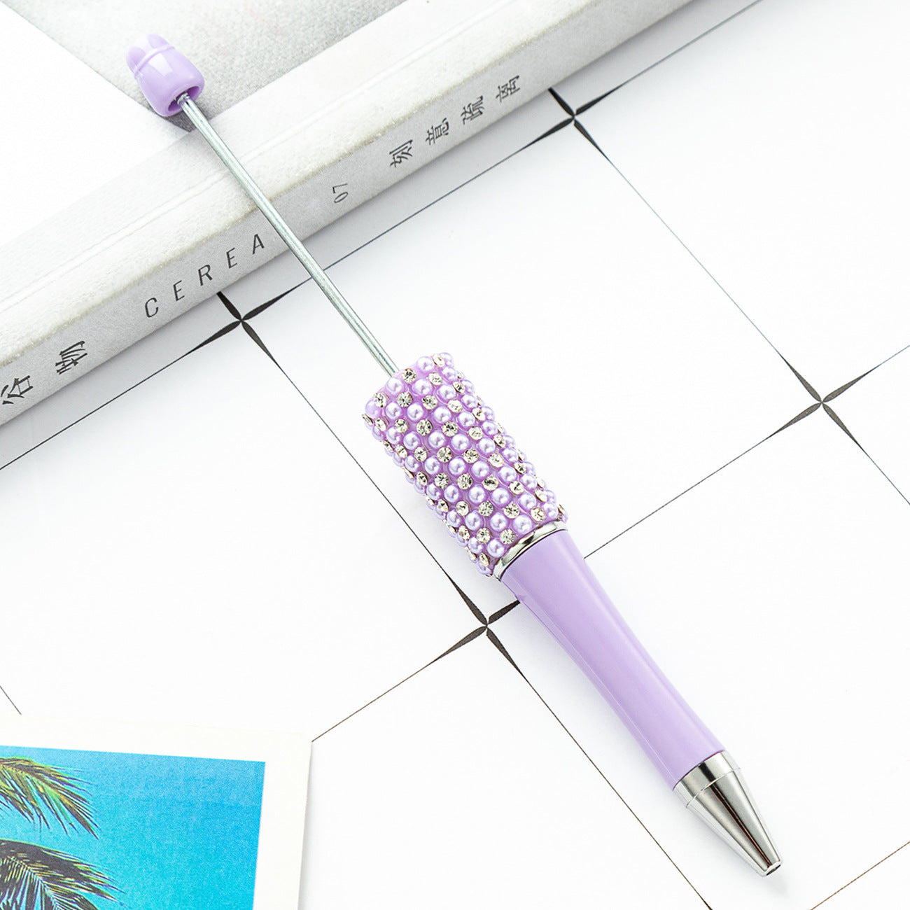 New diamond bead pen spot wholesale creative hand sticker diamond bead pen multi-color bag diamond ballpoint pen