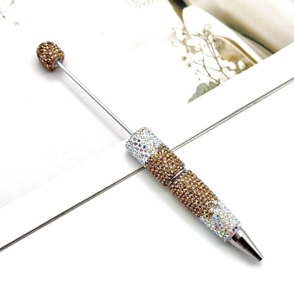 DIY's new gradual change full diamond pen, pure handmade diamond beaded pen cute creative gradual change rhinestone beaded ballpoint pen