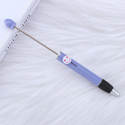 DIY bead pen happy smiley face expression plastic ballpoint pen, advertising gift pen can print logo spot wholesale