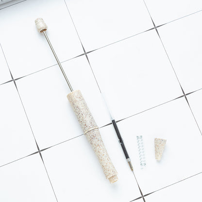 New wheat straw bead pen DIY bead pen creative multi-color bead pen writing cute pen spot wholesale