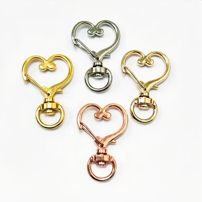 35*24mm Love Buckle Peach Heart Spring Buckle Luggage Accessories Accessories Pendant Zinc Alloy Hook Buckle Heart Keychain Pendant