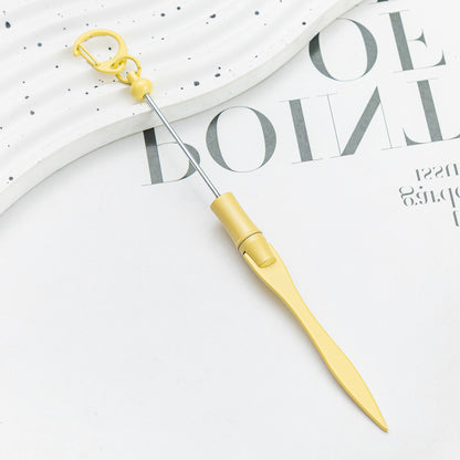 Spot DIY beaded letter opener multi-functional metal paper cutter keychain outdoor portable letter opener wholesale