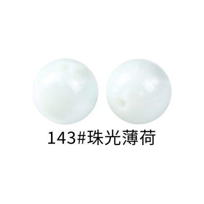 15mm Spot Glossy Silicone Beads Round Loose Beads DIY Jewelry Smooth Oil Injection Silicone Beads Mixed Color Beads #51-68