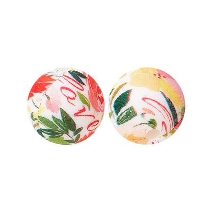 15mm Silicone Beads Water Transfer Beads DIY Jewelry Bead Pen Loose Beads Wholesale #151-200