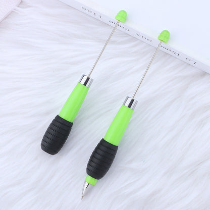 Cross-border explosion DIY telescopic bead pen, creative and cute macaron color telescopic rotating beaded gift ballpoint pen
