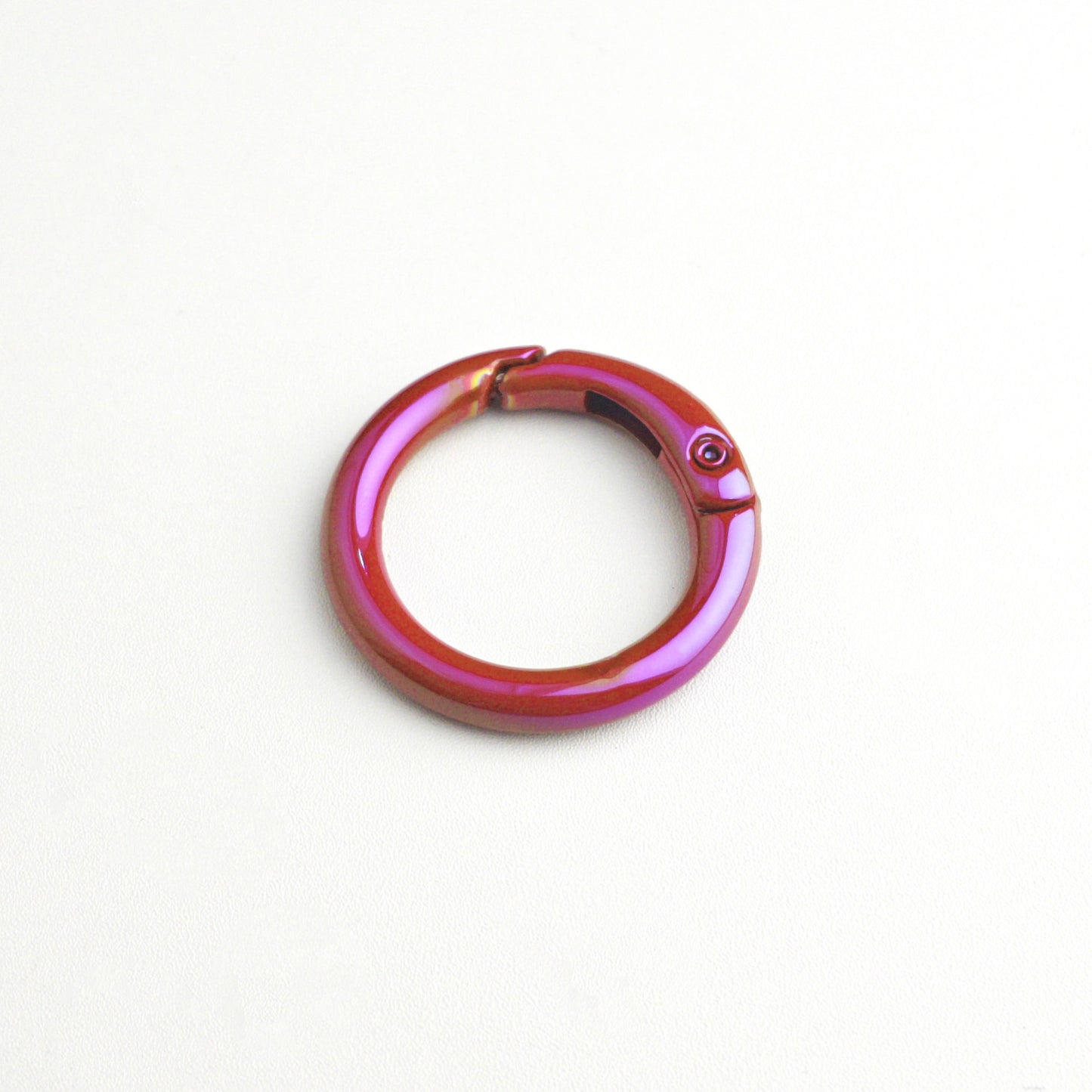 20Mm UV electroplated color spring buckle ab color Mapei spring ring DIY jewelry accessories alloy round connection keychain