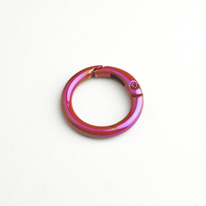 20Mm UV electroplated color spring buckle ab color Mapei spring ring DIY jewelry accessories alloy round connection keychain