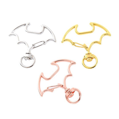 40*40mm Creative Zinc Alloy Rotating Keychain Dog Ring Key Ring DIY Hardware Jewelry Accessories Bat Ring Bag Accessories