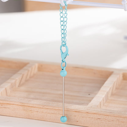 New DIY mini beaded keychain creative personalized bag pendant keychain candy-colored metal keychain