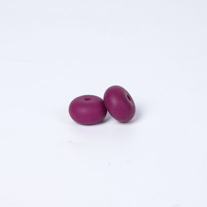 Spot 14mm Small Abacus Beads Food Grade Silicone Beads DIY Men's and Women's Jewelry Necklaces Oval Beads Wholesale