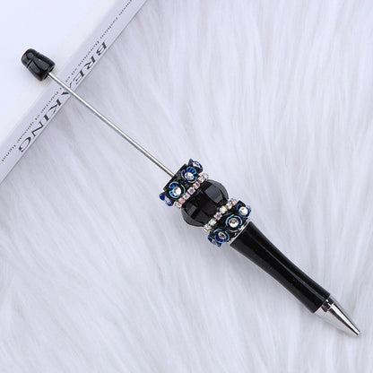 DIY rose mermaid bead pen, creative flower patch beaded ballpoint pen romantic mermaid plastic pen wholesale