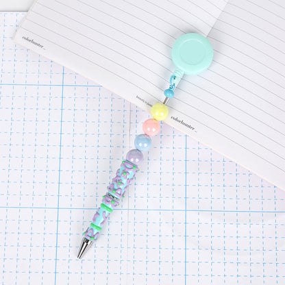 Retractable creative DIY hand-painted bead pen painted cream pen multi-color rotating neutral ballpoint pen