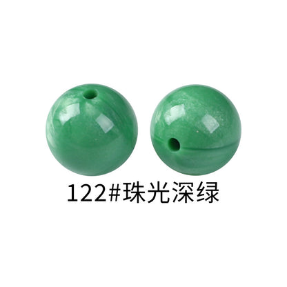 15mm Spot Glossy Silicone Beads Round Loose Beads DIY Jewelry Smooth Oil Injection Silicone Beads Mixed Color Beads