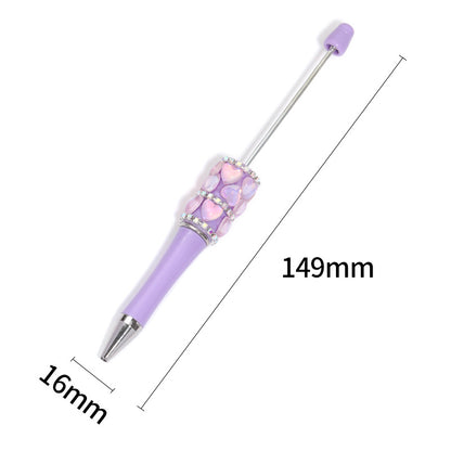 Cross-border new love bead pen cartoon creative DIY ballpoint pen neutral pen handmade full diamond bead pen