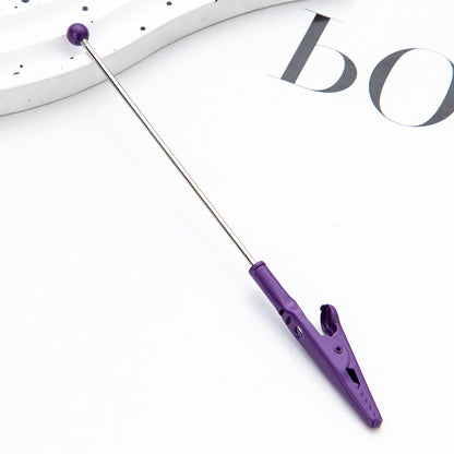 DIY Beaded Business Card Clip Metal Toothed Crocodile Note Clip Desktop Memo Message Clip Card Clip Spot Wholesale