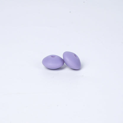 Spot Silicone Beads European and American Jewelry 12mm Small Beads DIY Necklace Beaded Oval Lentil Loose Beads Wholesale #51-100