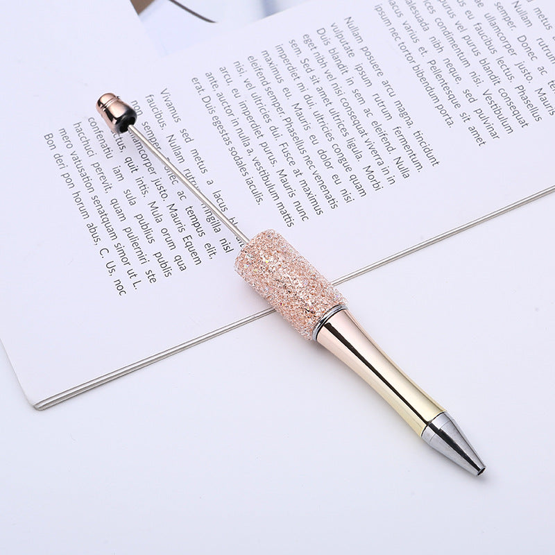 Electroplated sugar drill bead pen, new DIY spinning ballpoint pen, manual patch Gypsy star drill pen manufacturer wholesale