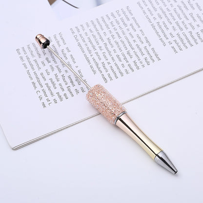 Electroplated sugar drill bead pen, new DIY spinning ballpoint pen, manual patch Gypsy star drill pen manufacturer wholesale