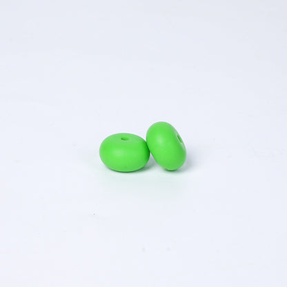 Spot 14mm Small Abacus Beads Food Grade Silicone Beads DIY Men's and Women's Jewelry Necklaces Oval Beads Wholesale #51-93