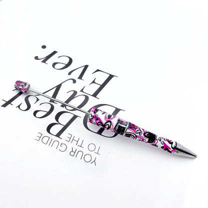 DIY printing pattern bead pen creative leopard print floral cow bead pen cross-border beadedpen spot wholesale