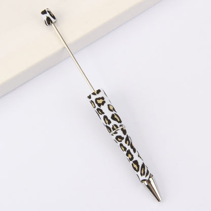 DIY bead pen printing pattern creative plastic beading puzzle leopard print floral cow tiger pattern bead pen wholesale