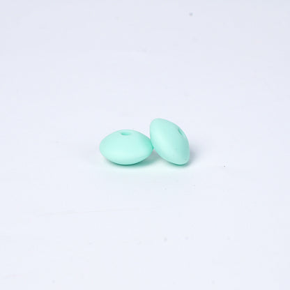 Spot Silicone Beads European and American Jewelry 12mm Small Beads DIY Necklace Beaded Oval Lentil Loose Beads Wholesale
