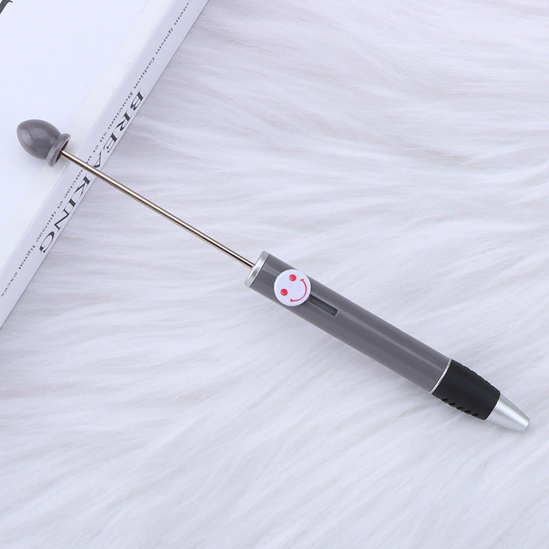 DIY bead pen happy smiley face expression plastic ballpoint pen, advertising gift pen can print logo spot wholesale