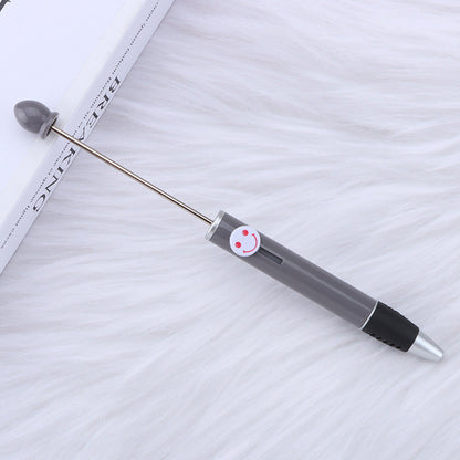DIY bead pen happy smiley face expression plastic ballpoint pen, advertising gift pen can print logo spot wholesale