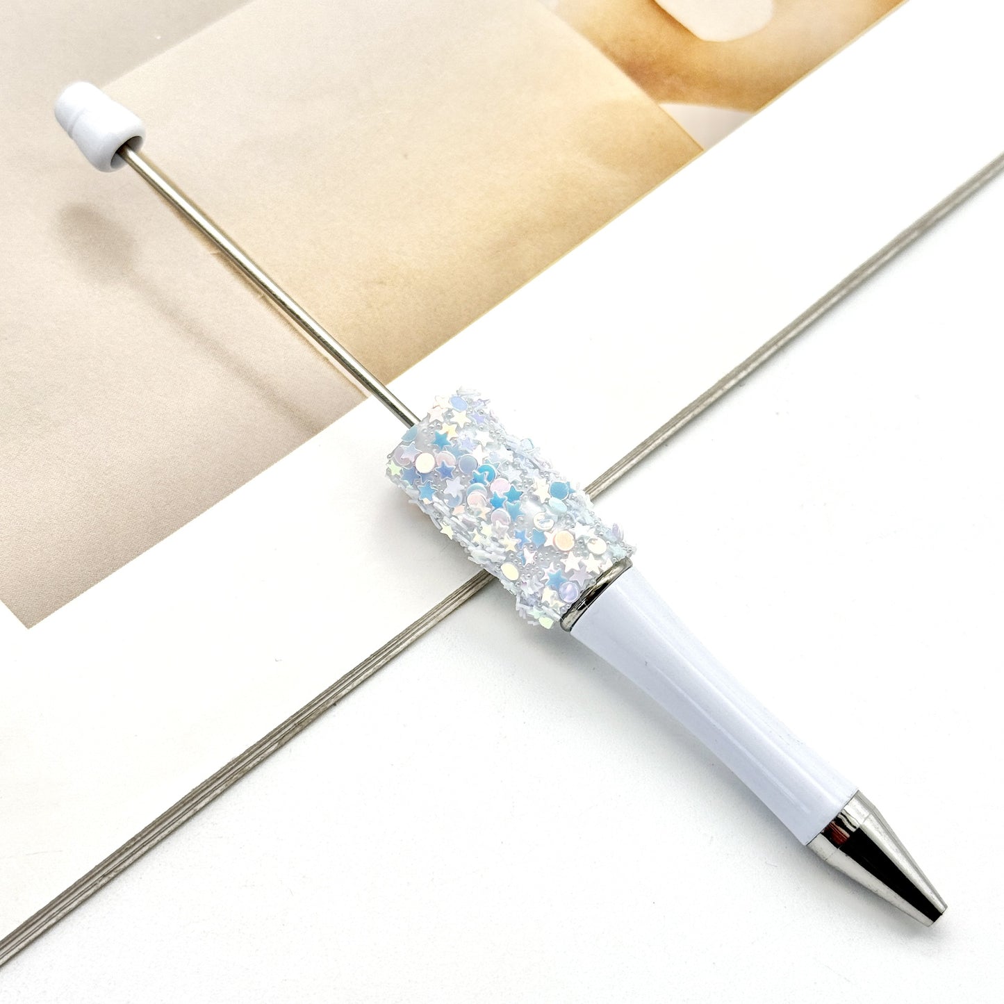 DIY Little Star Ball Pen, Shiny Sequin Star Ball Pen Handmade Patch Cute Ball Pen Spot