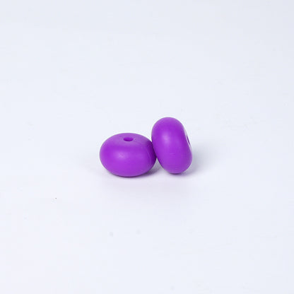 Spot 14mm Small Abacus Beads Food Grade Silicone Beads DIY Men's and Women's Jewelry Necklaces Oval Beads Wholesale #51-93