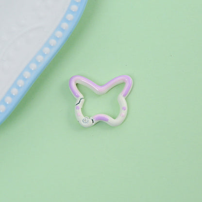 25*30mm Color Butterfly Spring Buckle Paint Alloy Buckle Handmade DIY Pendant Doll Bag Keychain Accessories