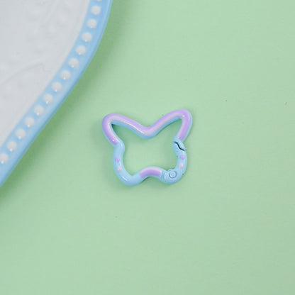 25*30mm Color Butterfly Spring Buckle Paint Alloy Buckle Handmade DIY Pendant Doll Bag Keychain Accessories