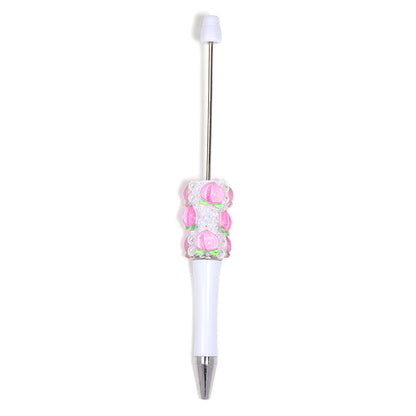 Wholesale Korean ins style high value bead pen handmade DIY creative fruit cute grain heavy industry bead pen
